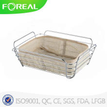 Rectangle Chromed Metal Wire Bread Basket